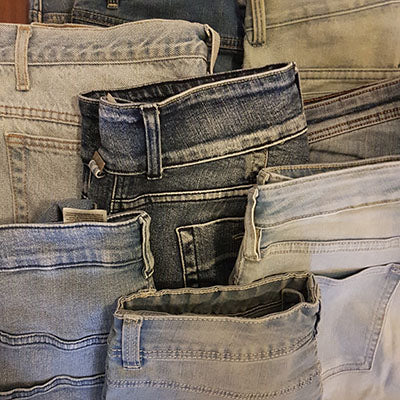 DO YOUR JEANS ALWAYS WEAR OUT OF YOUR THIGHS? WHAT TO DO WITH THE DENIM WASTE?