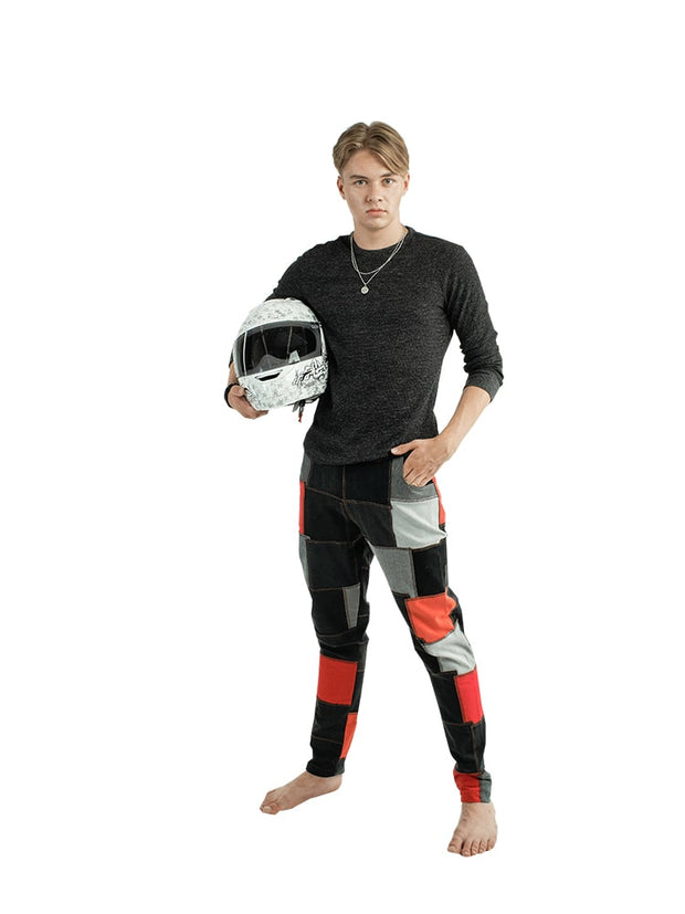 Motocross Patchwork Jeans