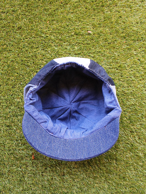 naisen-taide-baskeri-hattu-sininen-kierrätetty-farkkukangas-pieceofjeans-hat-denim-jeans-vuori-sisäkangas.
